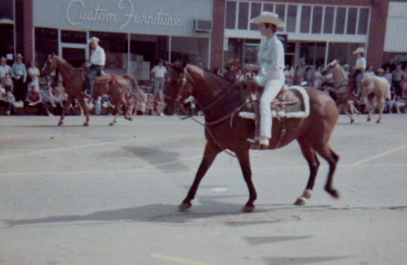Marsha in the rodeo parade